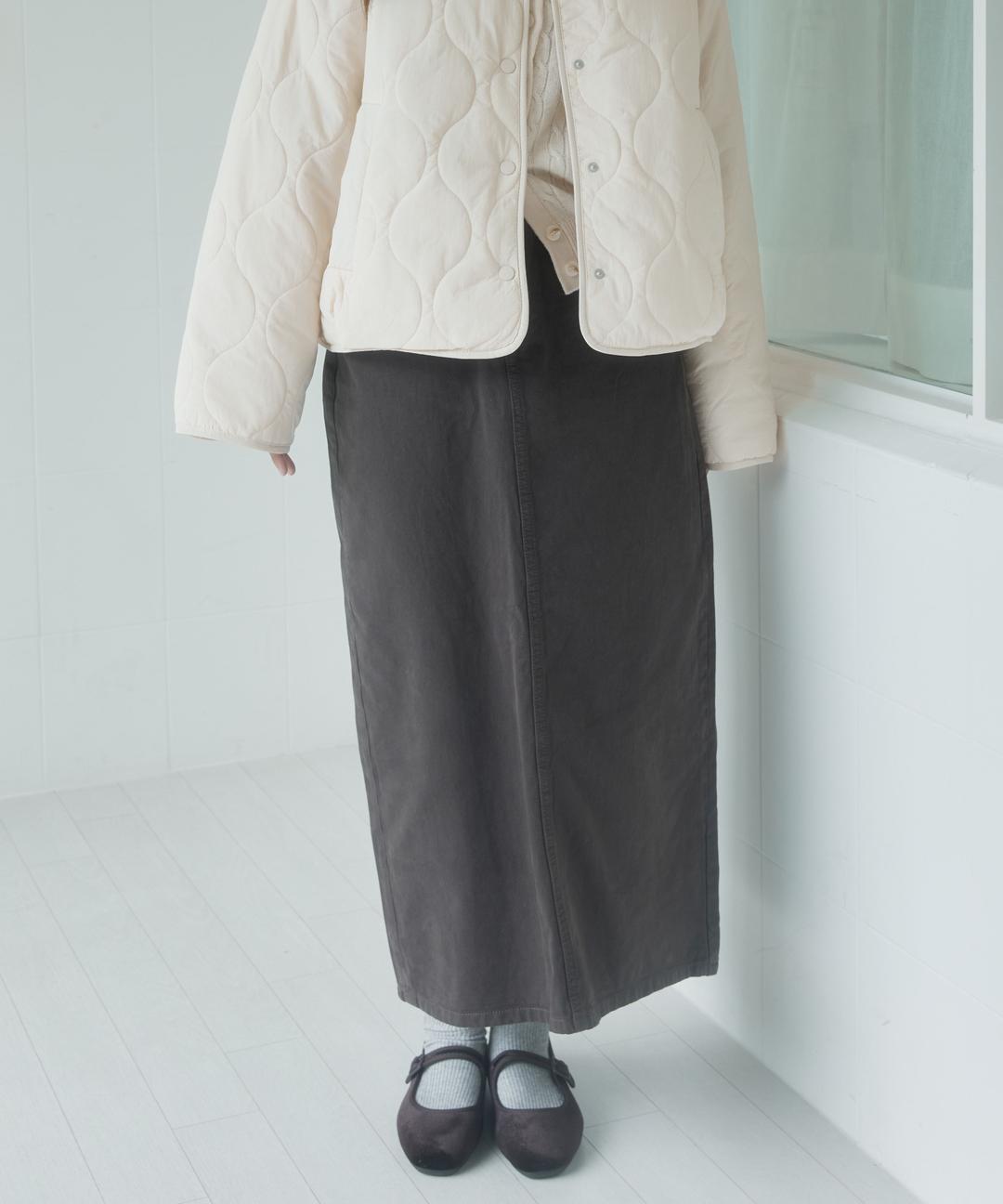 스파오 [FW신상🍂] 트윌 코튼 롱 스커트_SPWHF49G01