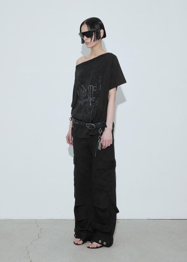 HYPNOTIC BOATNECK T, BLACK