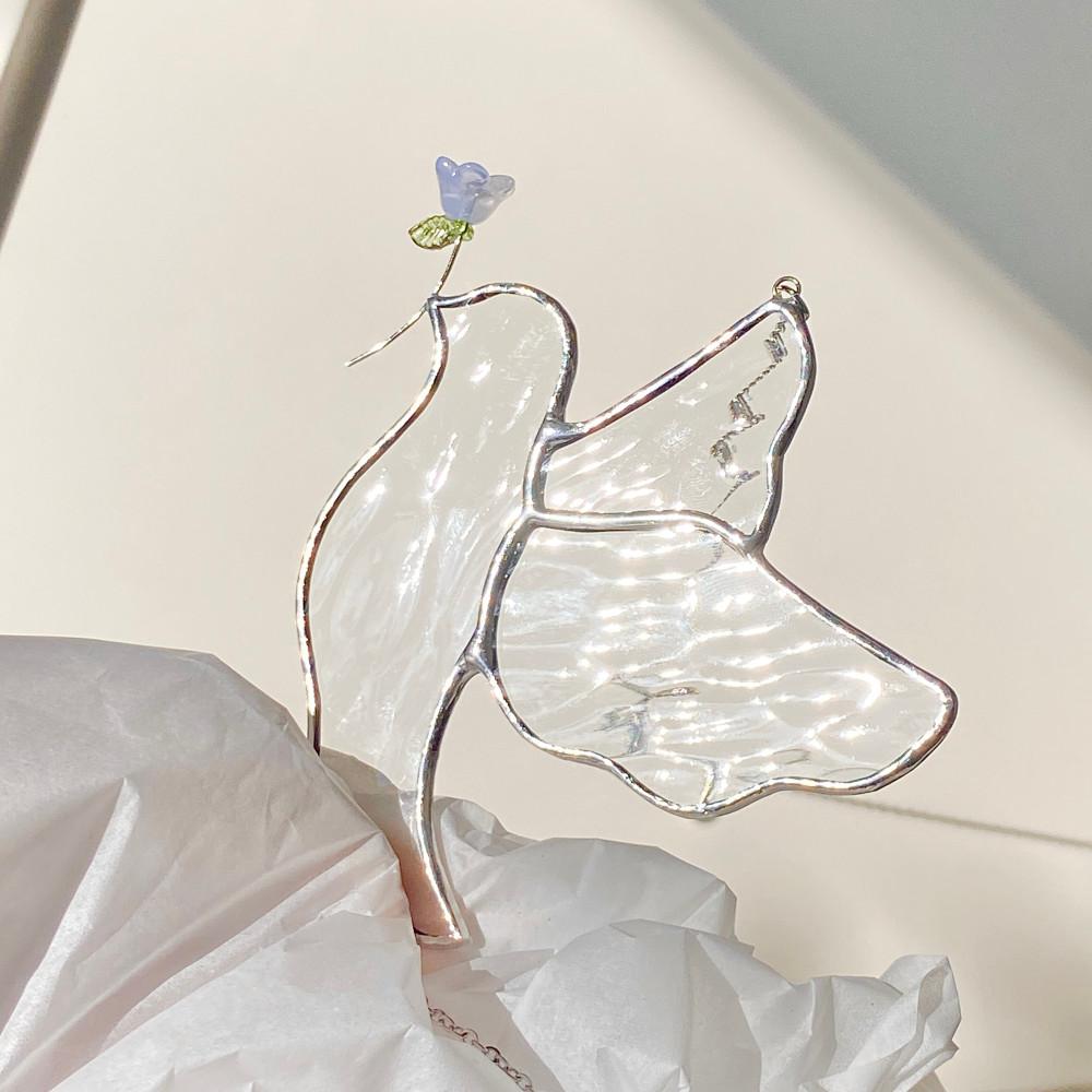 스테인드글라스 심플버드 썬캐쳐 입체, 평면 6type / 유리공예 새 썬캐처 비둘기 썬캐쳐/ 율 유리작업실