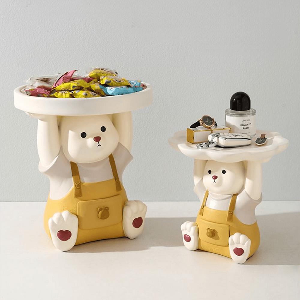 멜빵바지 곰돌이 미니 트레이 액세서리 차키 리모컨 거치대