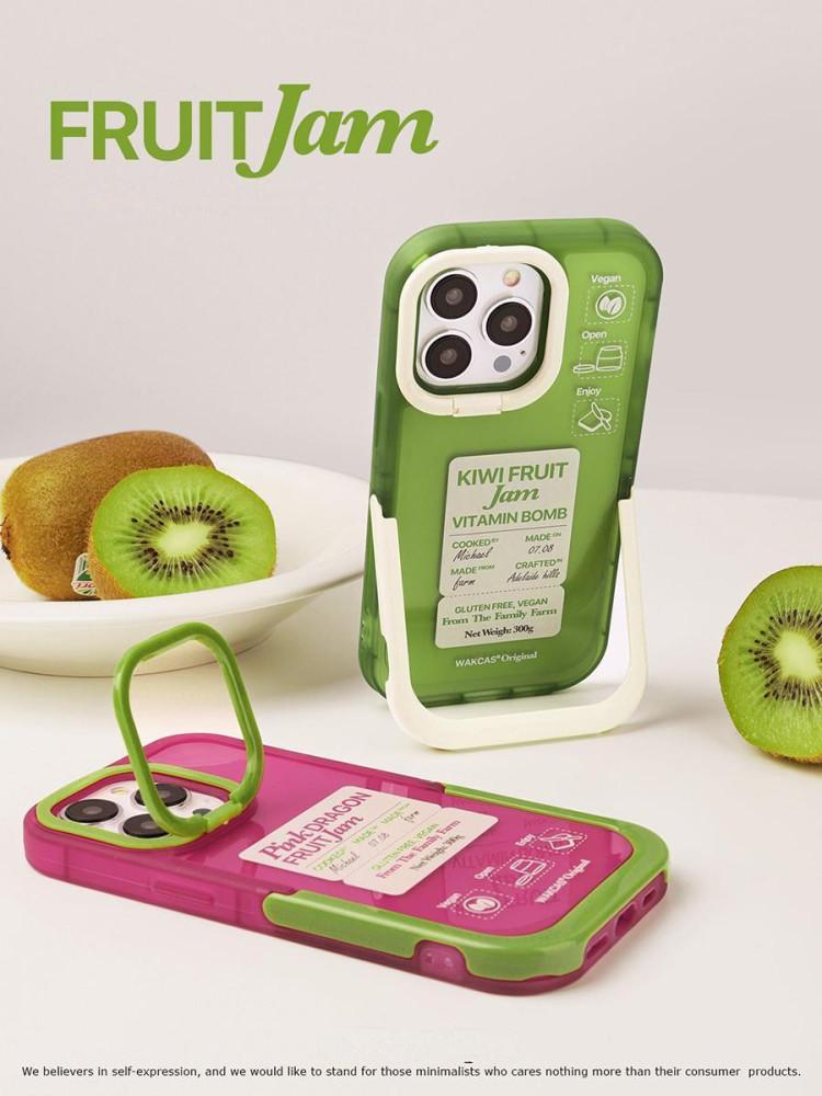 수심 Fruit Jam Case 아이폰 케이스 거치대 유니크 투명 하드 과일 여름 감성