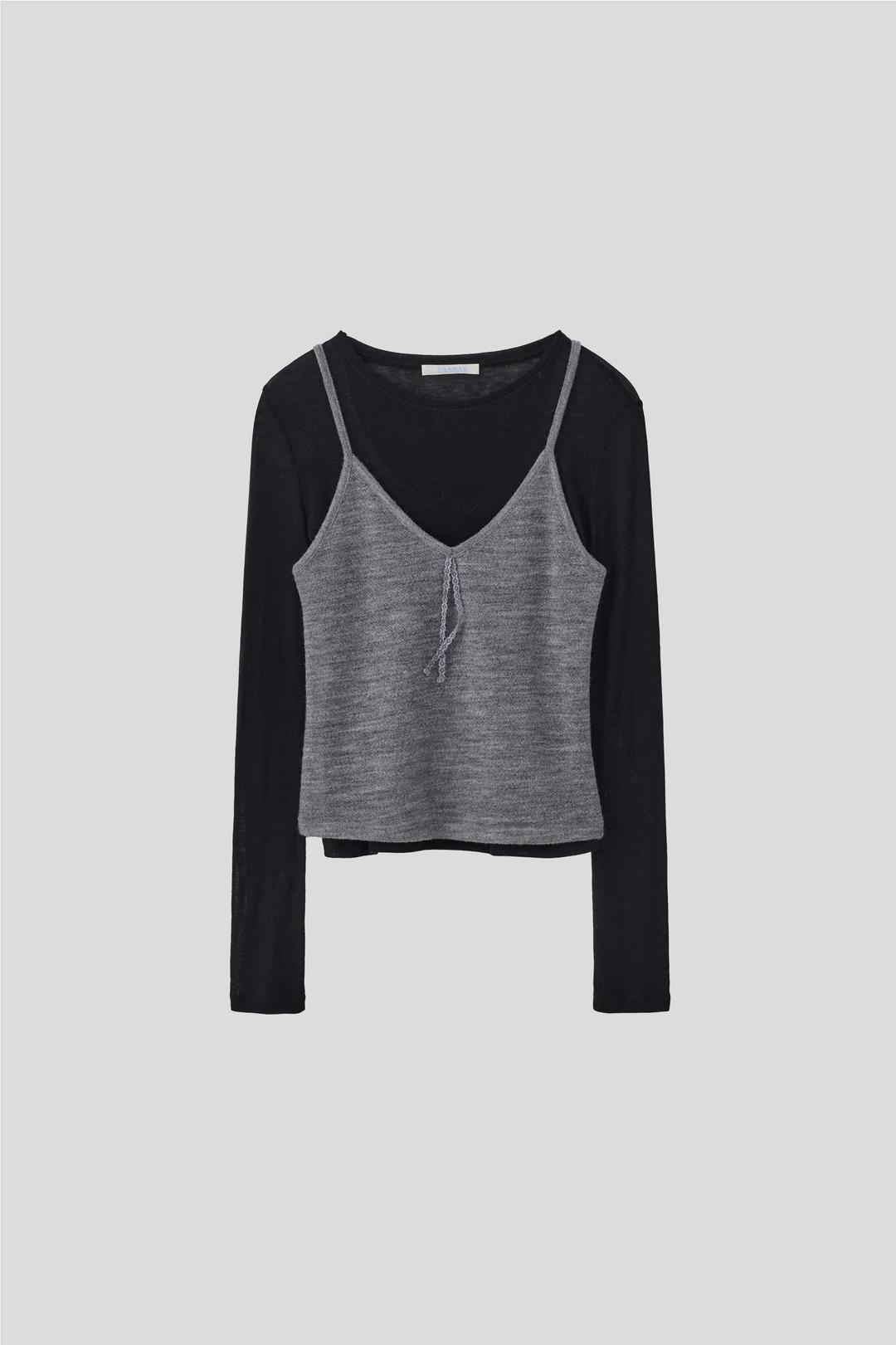 T/T Lace tie layered set-up (gray)