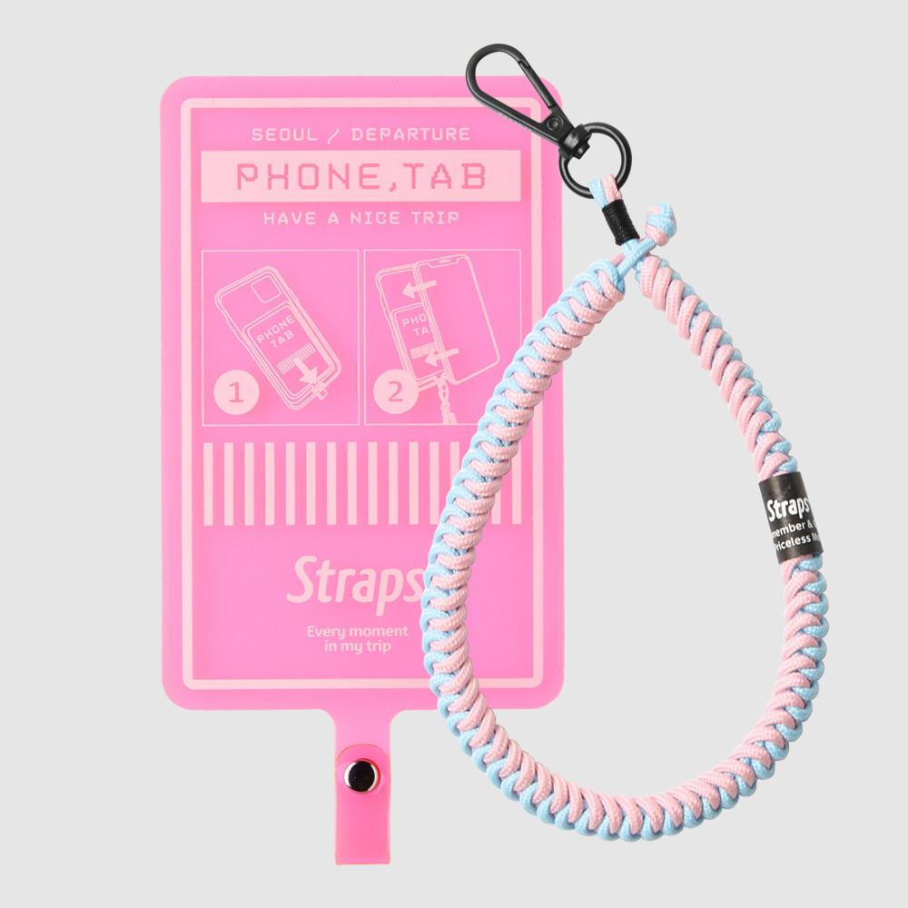 [스트랩스] 폰탭 핑크 슬림 스트랩 휴대폰 핸드폰 스마트폰 액세서리
