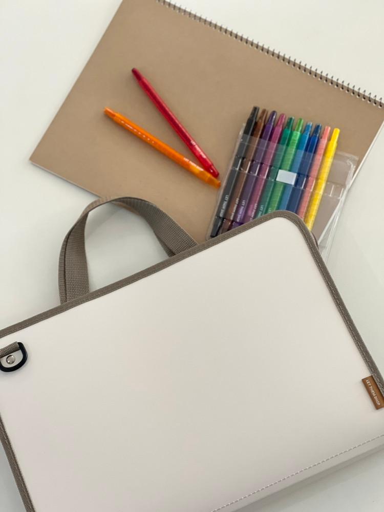 렛뎀샵 휴대용 스케치북 미술가방 화구 아트백 지퍼화일 성인 어린이