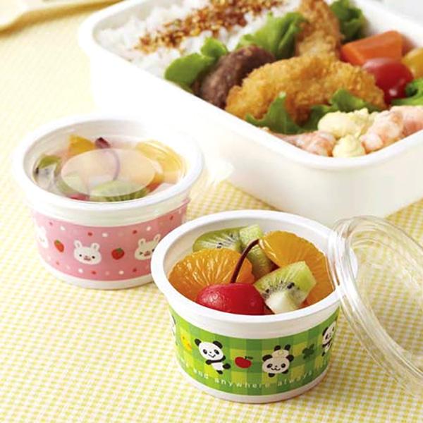 (일본)토루네 도시락 반찬컵  (토끼 팬더 6Pset)  후르츠컵 샐러드컵  재사용 가능 반찬용기