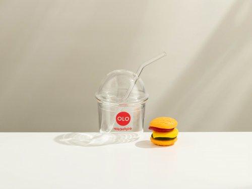 【HOLOHOLO】BOBO Glass Straw Cup (200ml / Expression Style)