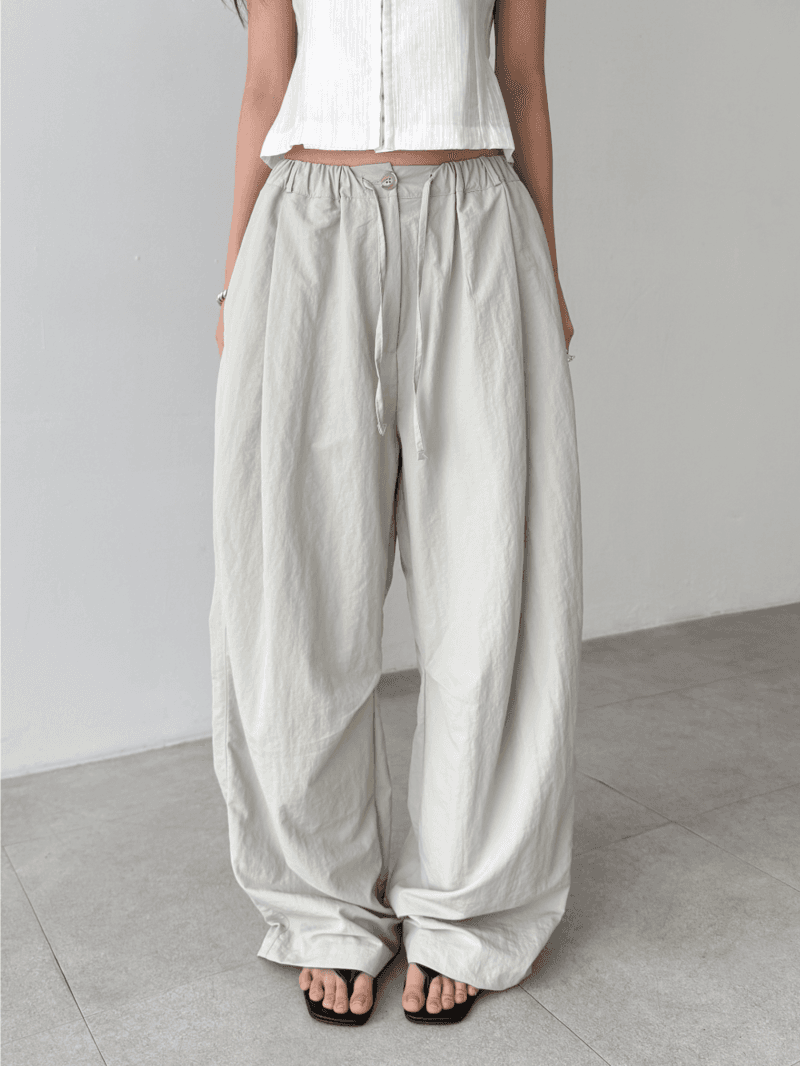 dry nylon banding pants (3color)