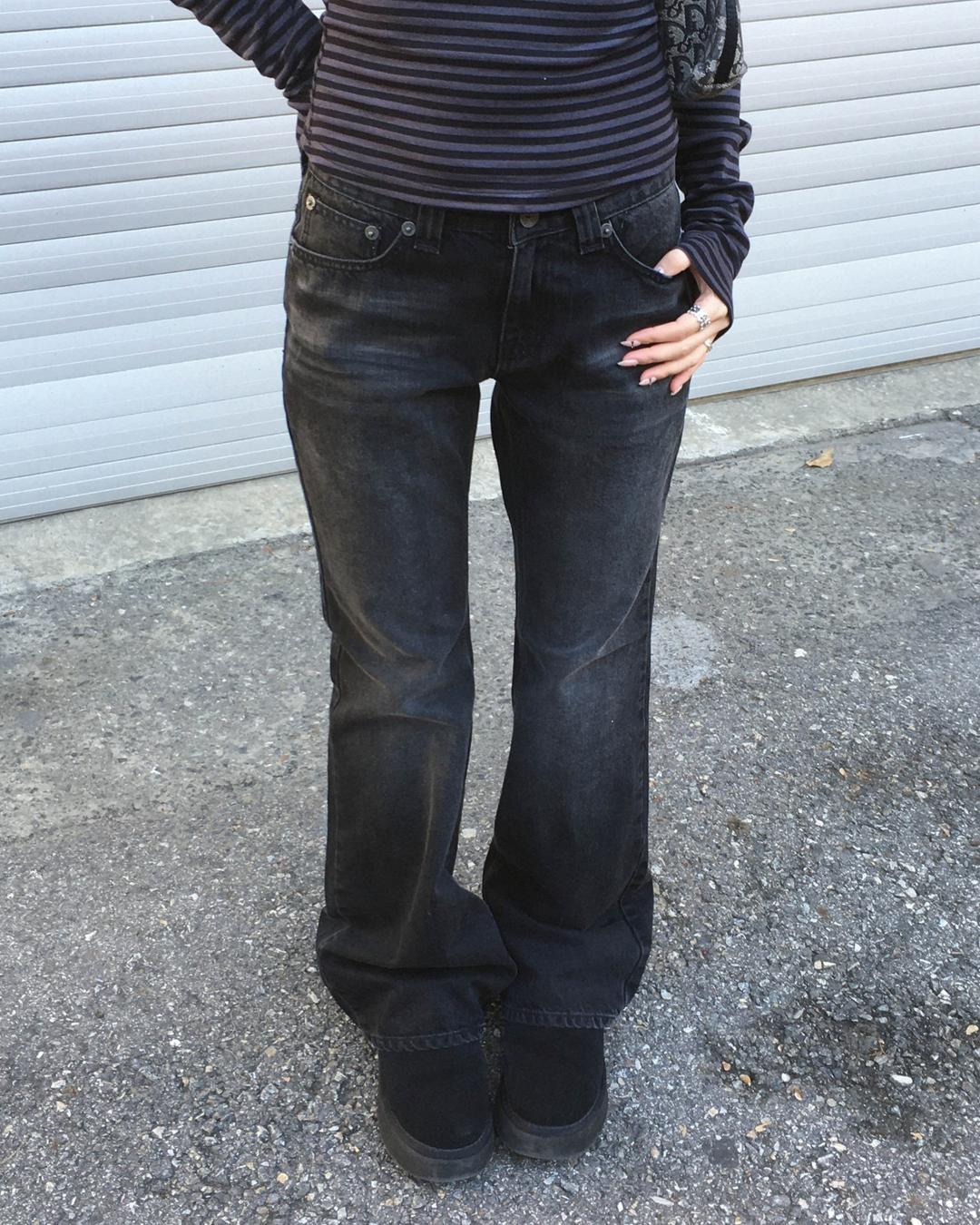 하몽 OOTJ 블랙 디토 부츠컷 팬츠