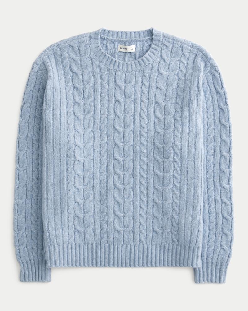 Hollister Comfy Cloud Cable-Knit Crew Sweater