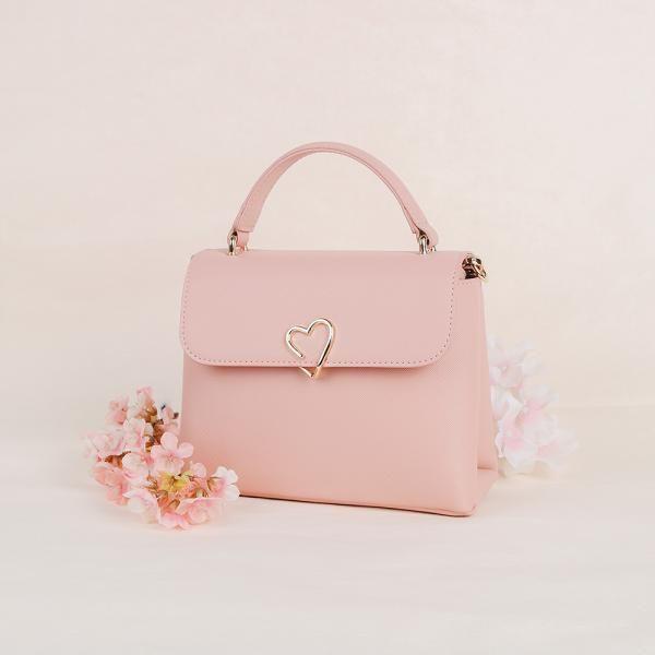 러블리 하트 포인트 핑크 미니백 CLAB20213BPP
