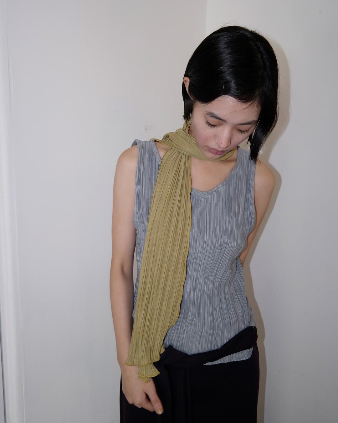 이알알 pleats long muffler