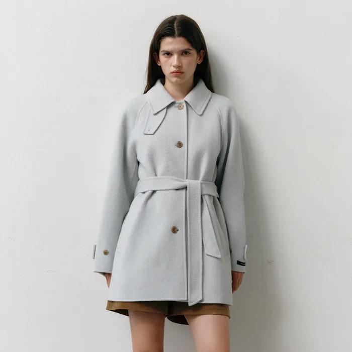 베이비라마 하프 핸드메이드 코트 스카이블루