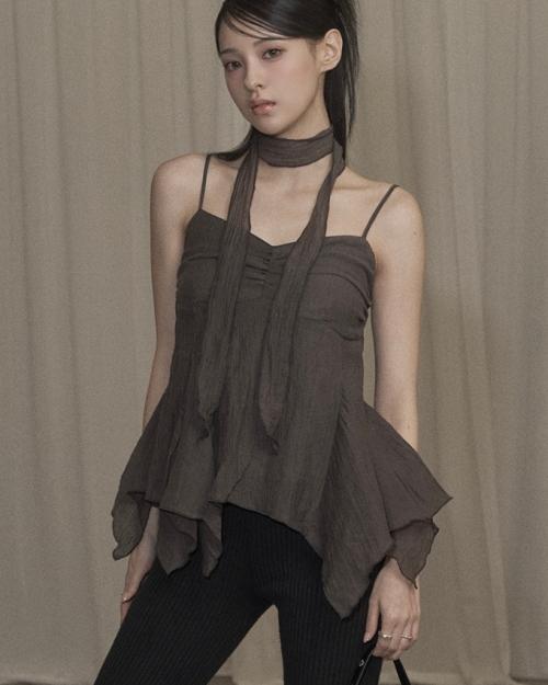Ethnic Scarf Top (brown)