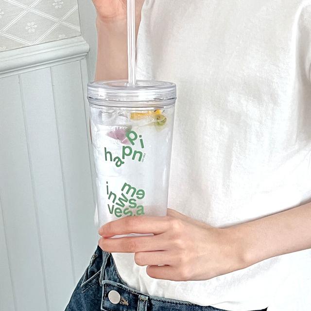 wave of happiness 투명 빨대텀블러