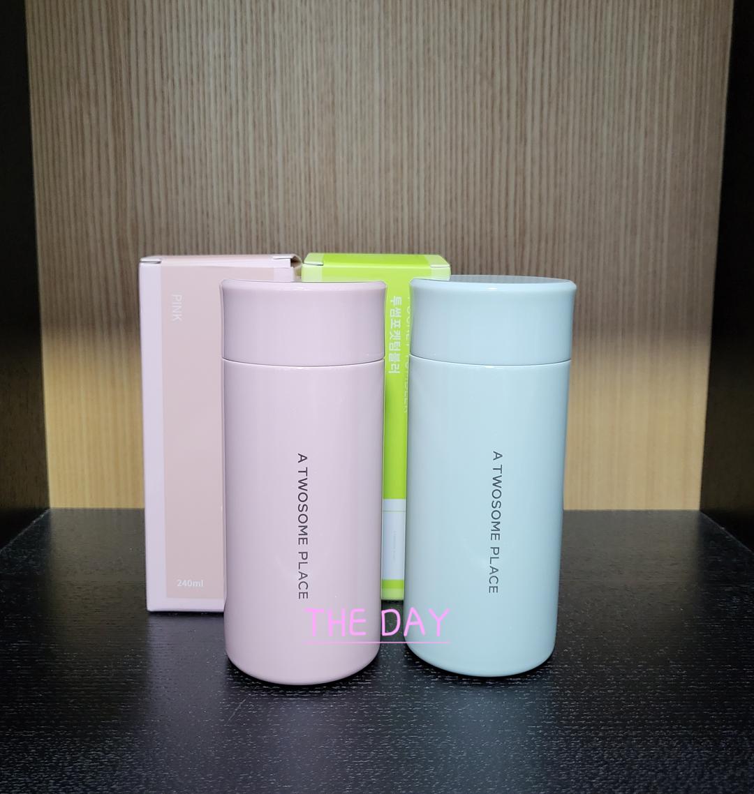 투썸 포켓 텀블러 (240m) 핑크 그린 미니텀블러