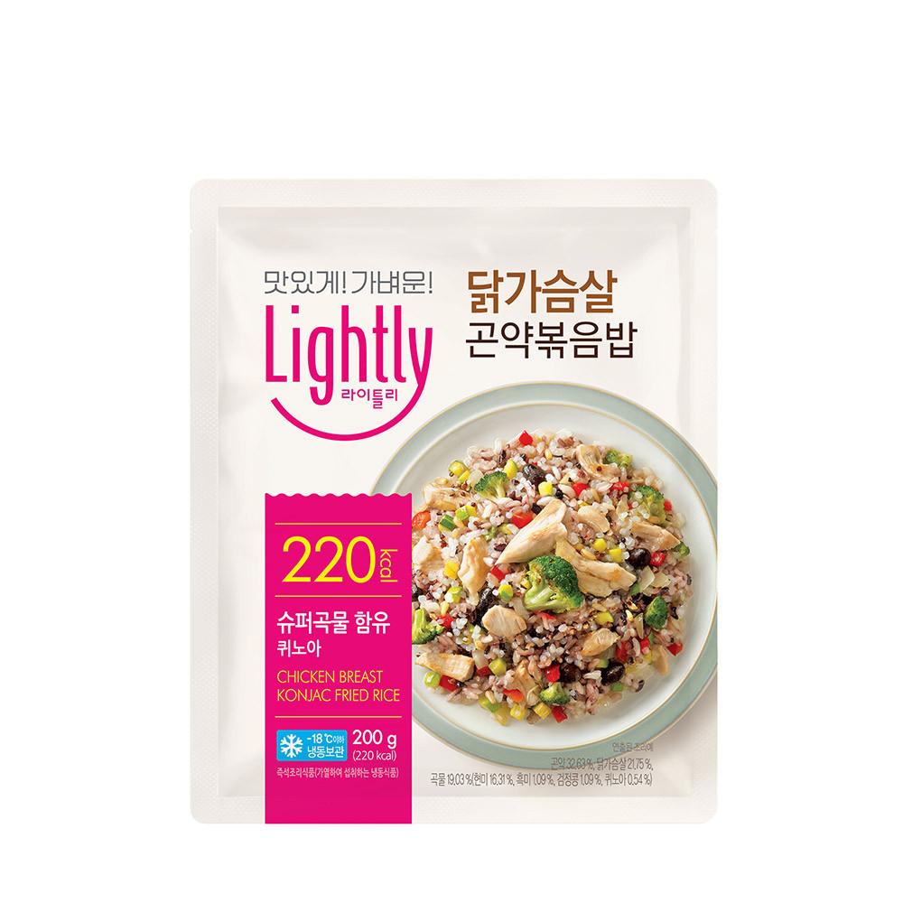 라이틀리 닭가슴살곤약볶음밥 1.2kg(200g x 6개) [원산지:상세설명에 표시]