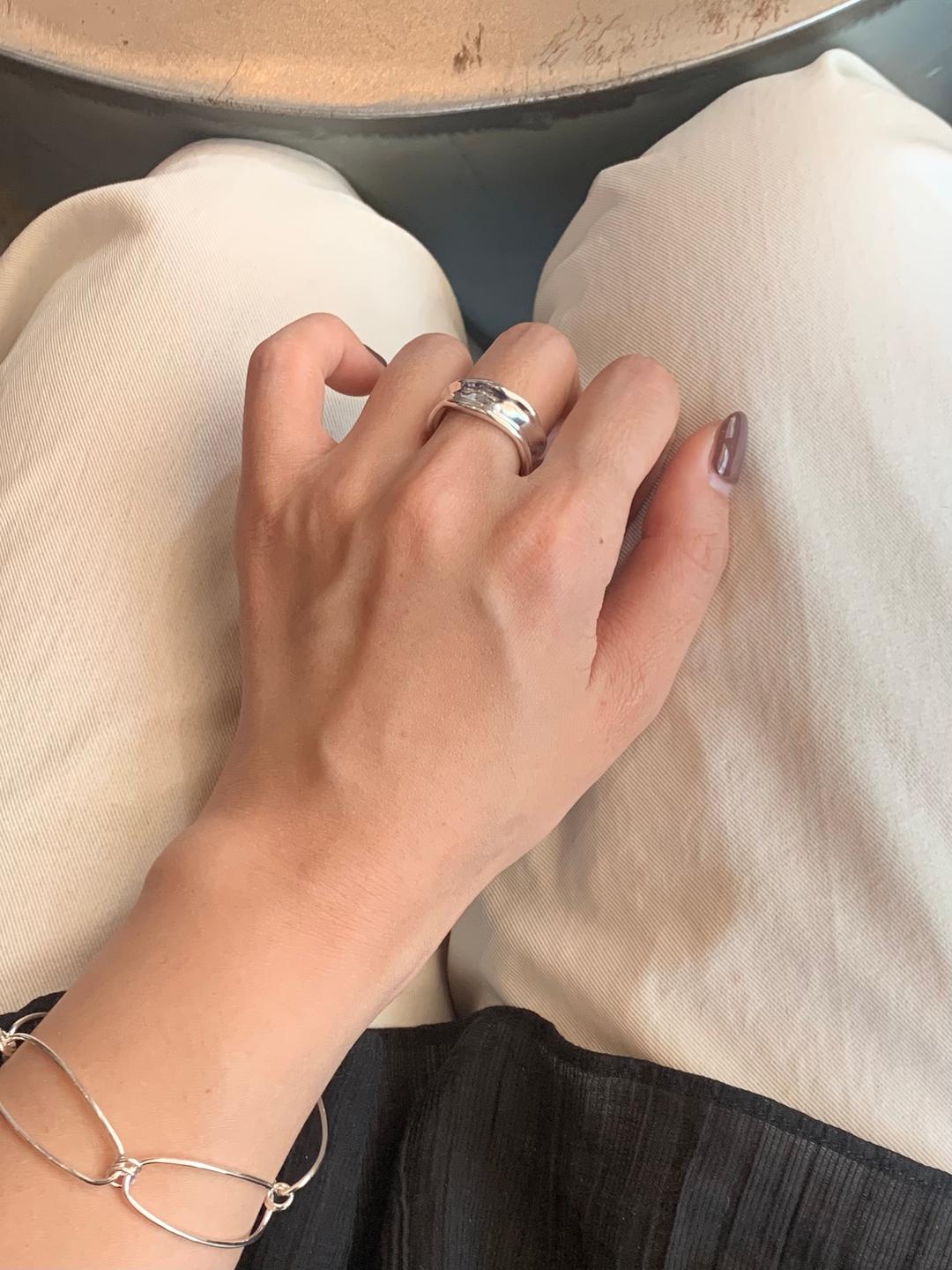 (silver925) Mono drift open ring *silver