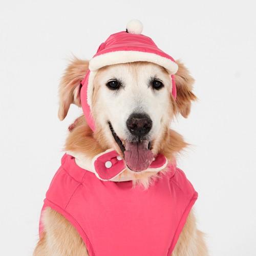 [첫구매전용] 펫띵 후리스 리버서블 패딩 핑크 6호