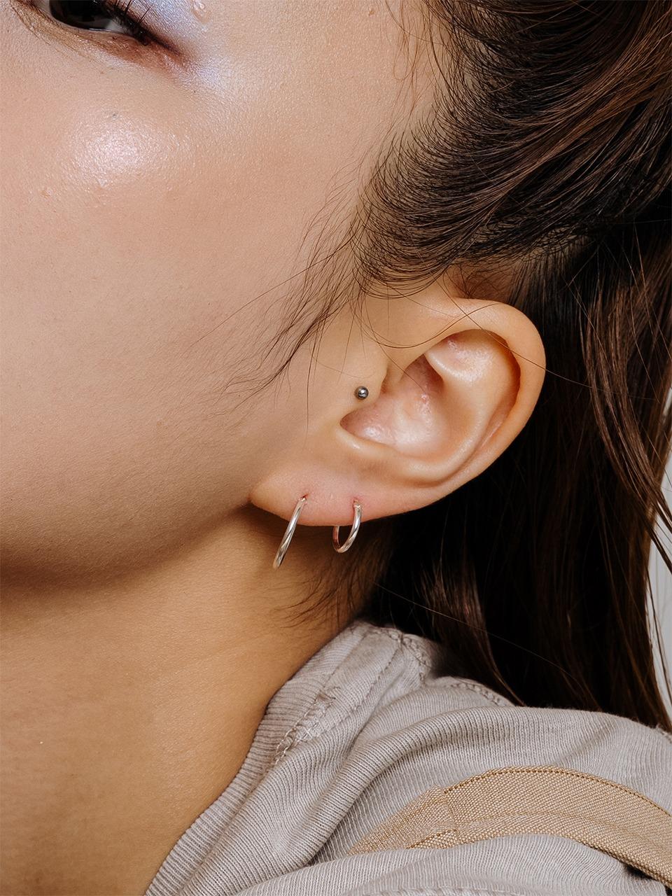 WIL106 Silver925 Hoop Earring