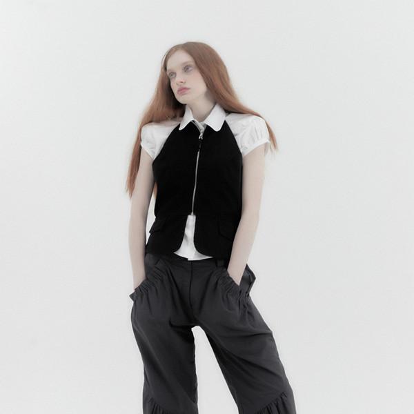 Capri Nylon Shirring Pants Gray