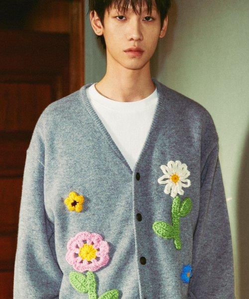 크로셰 가든 가디건 그레이