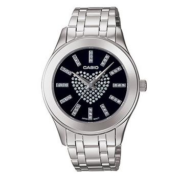 카시오시계 LTF-123D-1ADR 쿼츠시계 아날로그시계/여성용/메탈밴드