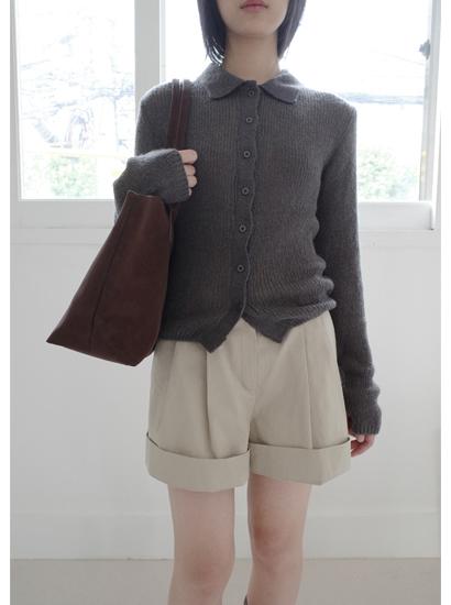 모헤어 카라 가디건 (3c)