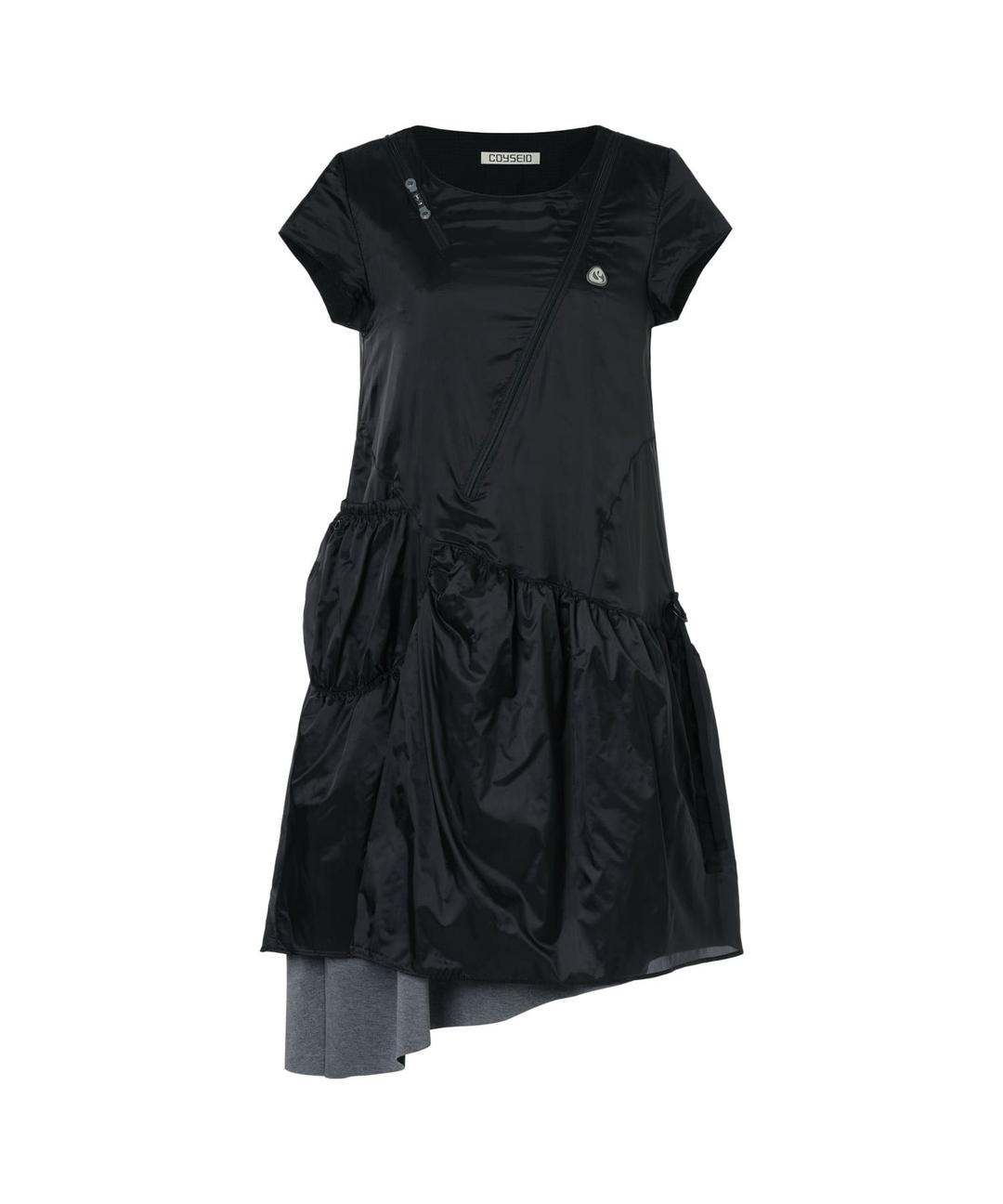 PUFF SHIRRING ONE PIECE BLACK