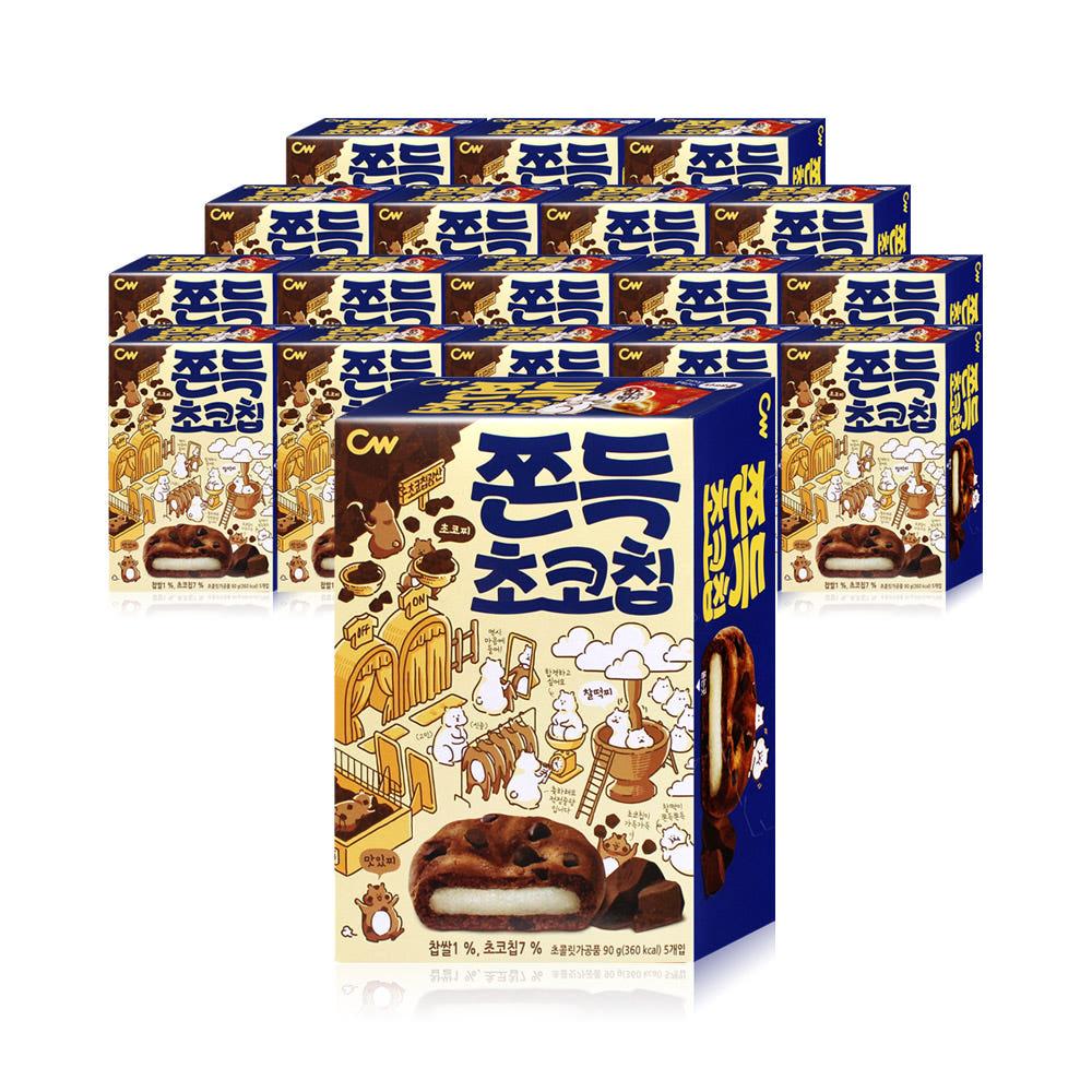 CW 청우 쫀득 초코칩 90g x 18통 / 초코쿠키 간식