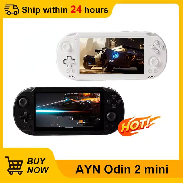 AYN Odin 2 미니 휴대용 게임 콘솔, 5 인치 터치 스크린, 1080P MiniLED Snapdragon 8 Gen 2 12G 256G 비디오 게임 플레이어, 신제품