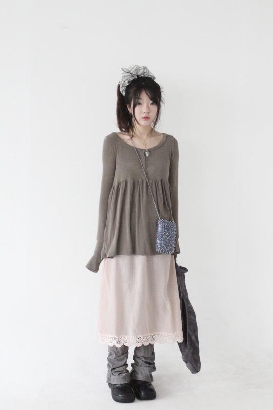 apricot lace sk (3color)