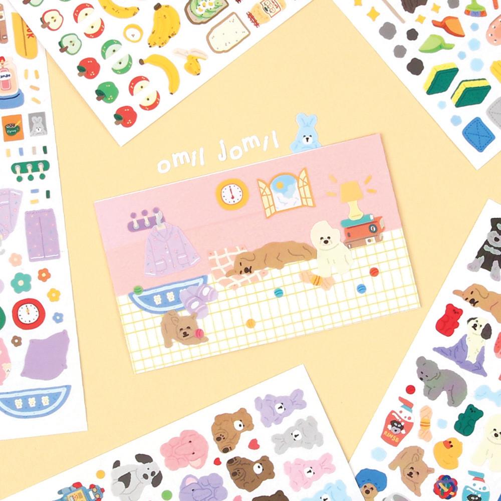 워너디스 오밀조밀 씰스티커 10-17 ( 다꾸 폴꾸 폰꾸 스꾸 )