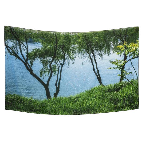 Blue river fabric poster