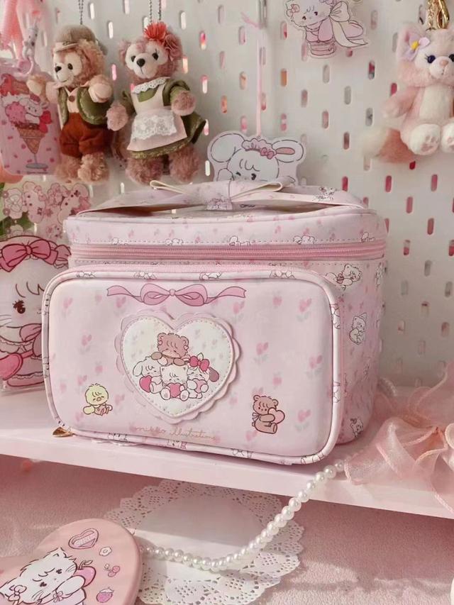 페어리룸 ribbonneko big pouch 리본네코 빅파우치 핑크리본 대용량