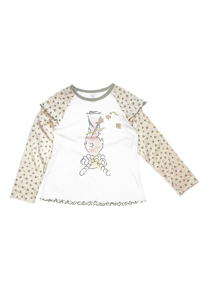 DREAM FLOWER VASE T-SHIRT GREEN