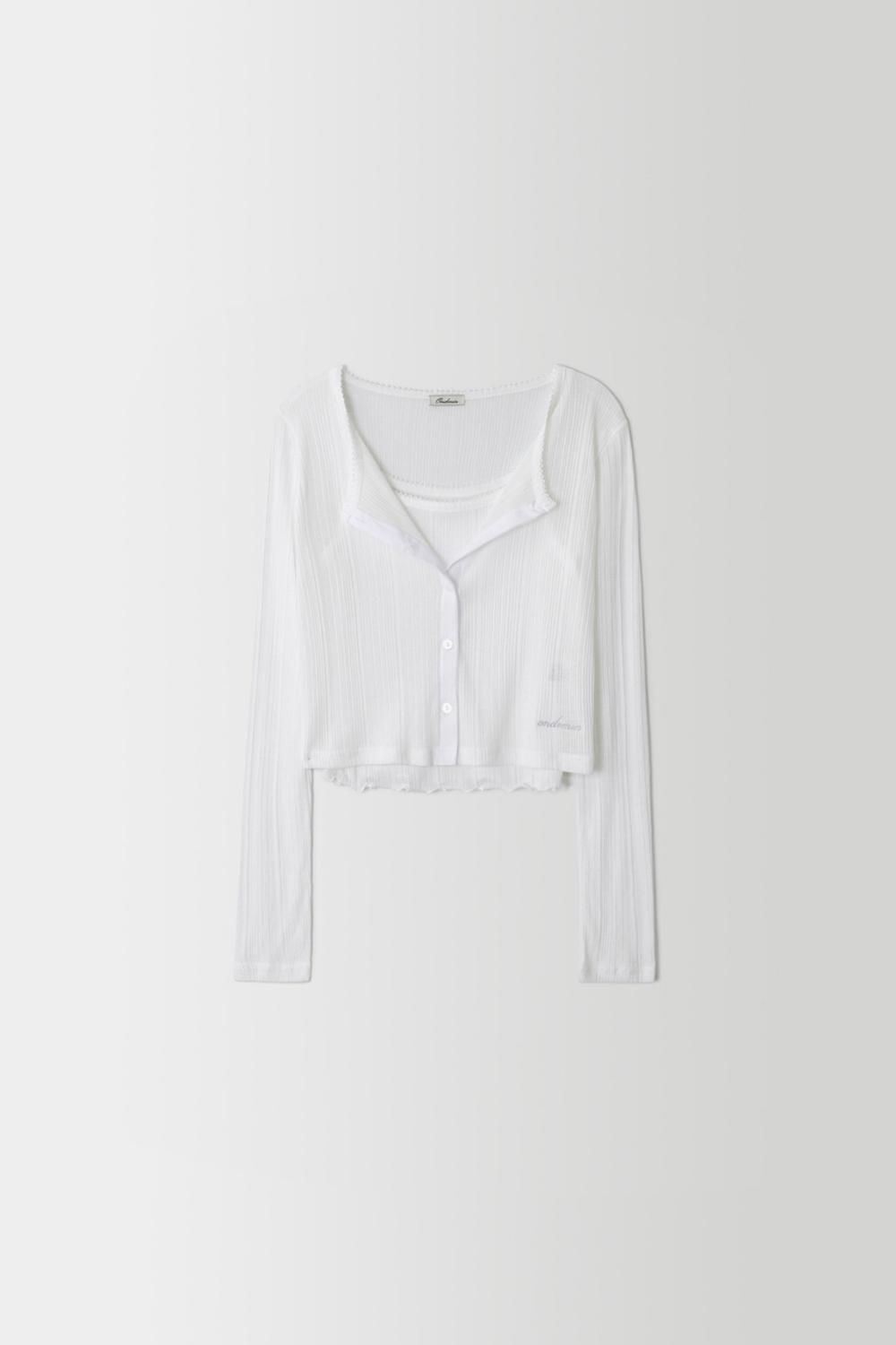 Lace Frill Cardigan Set