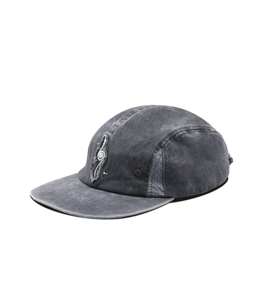 WXAC017 유로미도 아플리케 코튼 캠프캡 (BLACK)