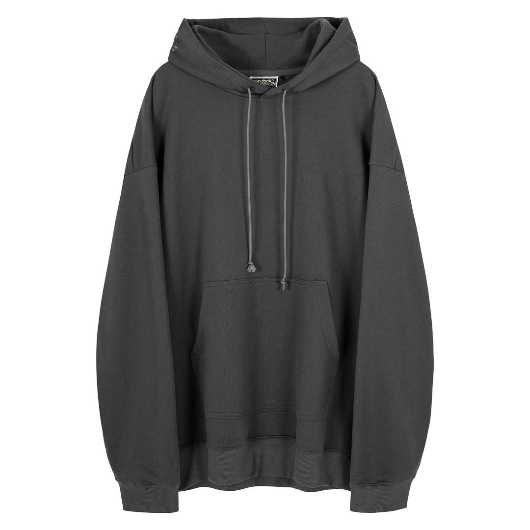 Somewhere Embroidery Detail Hoodie_11UFT113 CHARCOAL