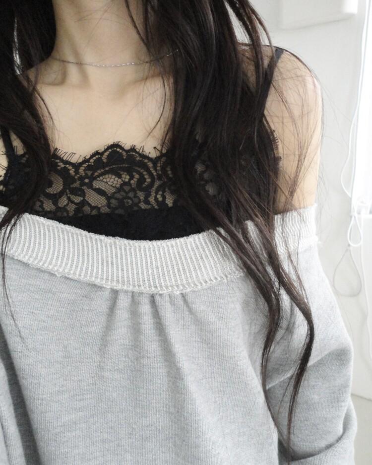 튜프티 lace slip top *입고지연