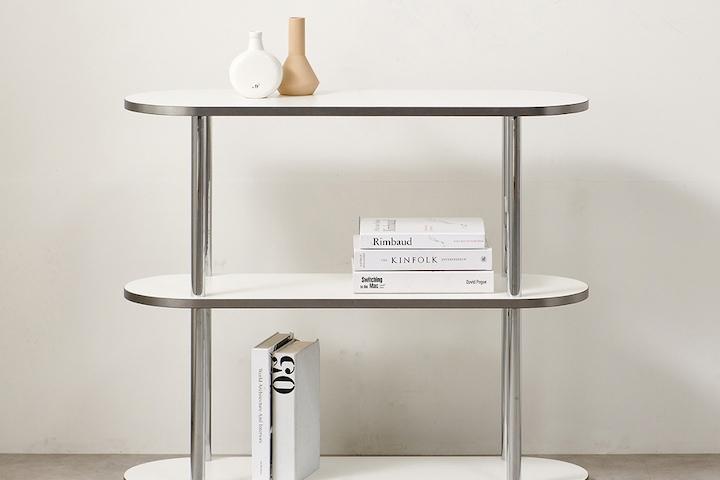 멜란토 수납 선반장 900/1200 3단 크롬 수납장