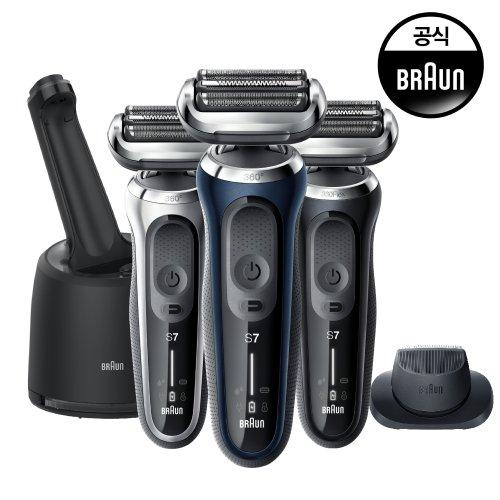 브라운(BRAUN)  전기면도기 7시리즈 71-1200s + 충전&세척 스테이션 (실버/블루/블랙) - 후기 | 무신사