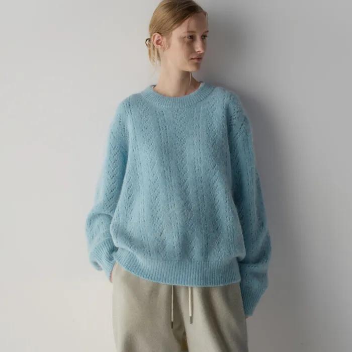 알파카 포인텔 니트_sky