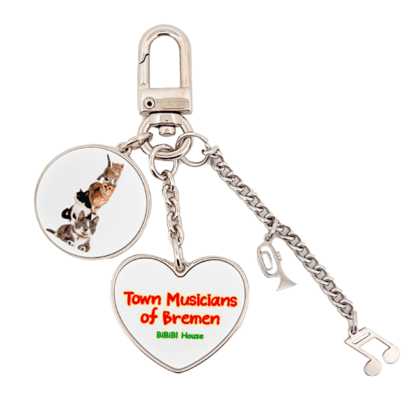 Town Musicians of Bremen(Cat) Keyring