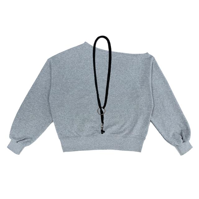 UNBALANCE BELT SWEAT SHIRTS_MELANGE