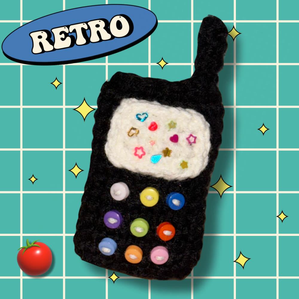 [HANDMADE] 레트로 휴대폰 키링