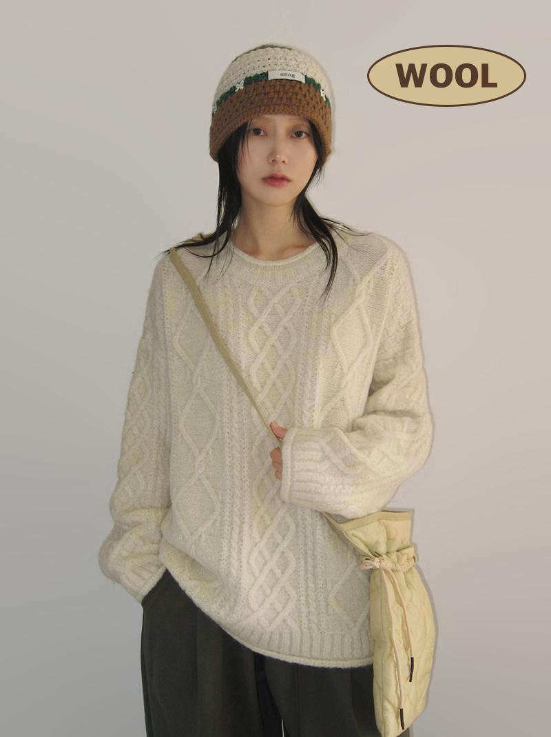 (WOOL) TWIST CABLE NT (3color!)