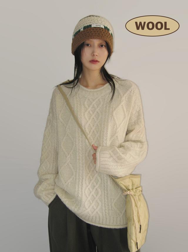 (WOOL) TWIST CABLE NT (3color!)