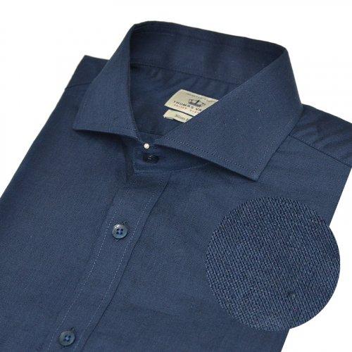 린넨 솔리드 와이드카라 슬림핏 셔츠 네이비 1THTHC1MSU143