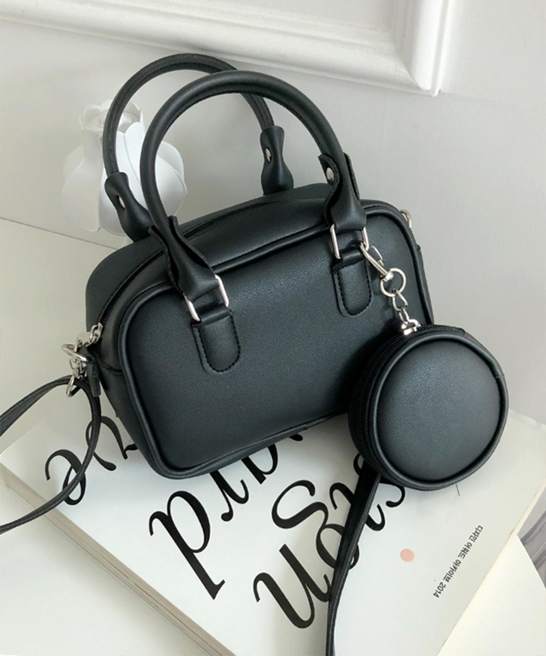 [당일발송]5col 미니 투웨이 탑핸들 손가방 원피스 가을코디 보조가방 여행 데이트 하객 패션룩 화장품 파우치 핸드폰가방 핸드백 캐주얼 레더 크로스백 mo2223