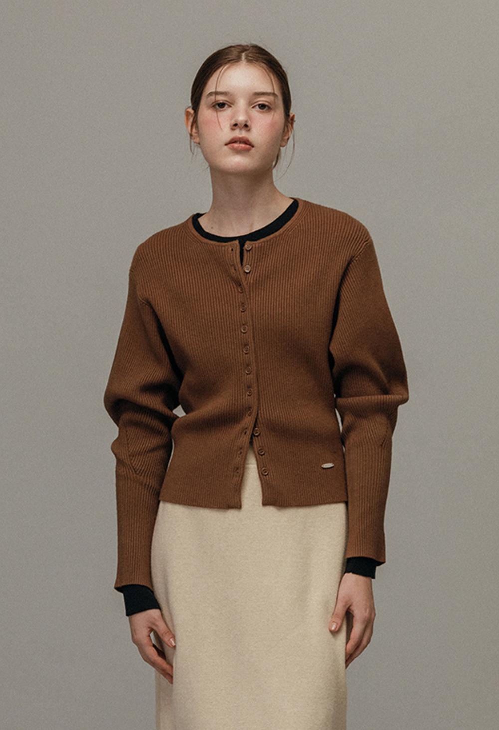 노블 볼륨 니트 가디건